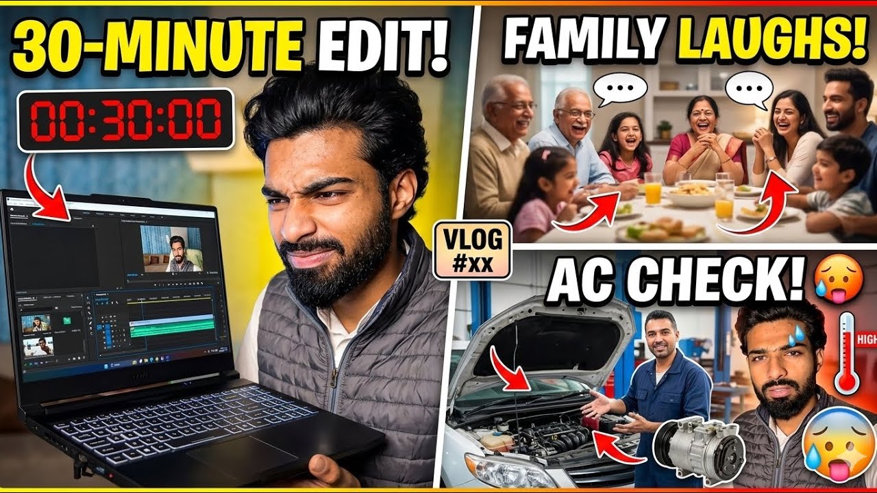 I Edited My Entire Vlog in Just 30 Minutes! ⏱️ + Family Chaos & Car Problems 😱 #dailyvlog #family