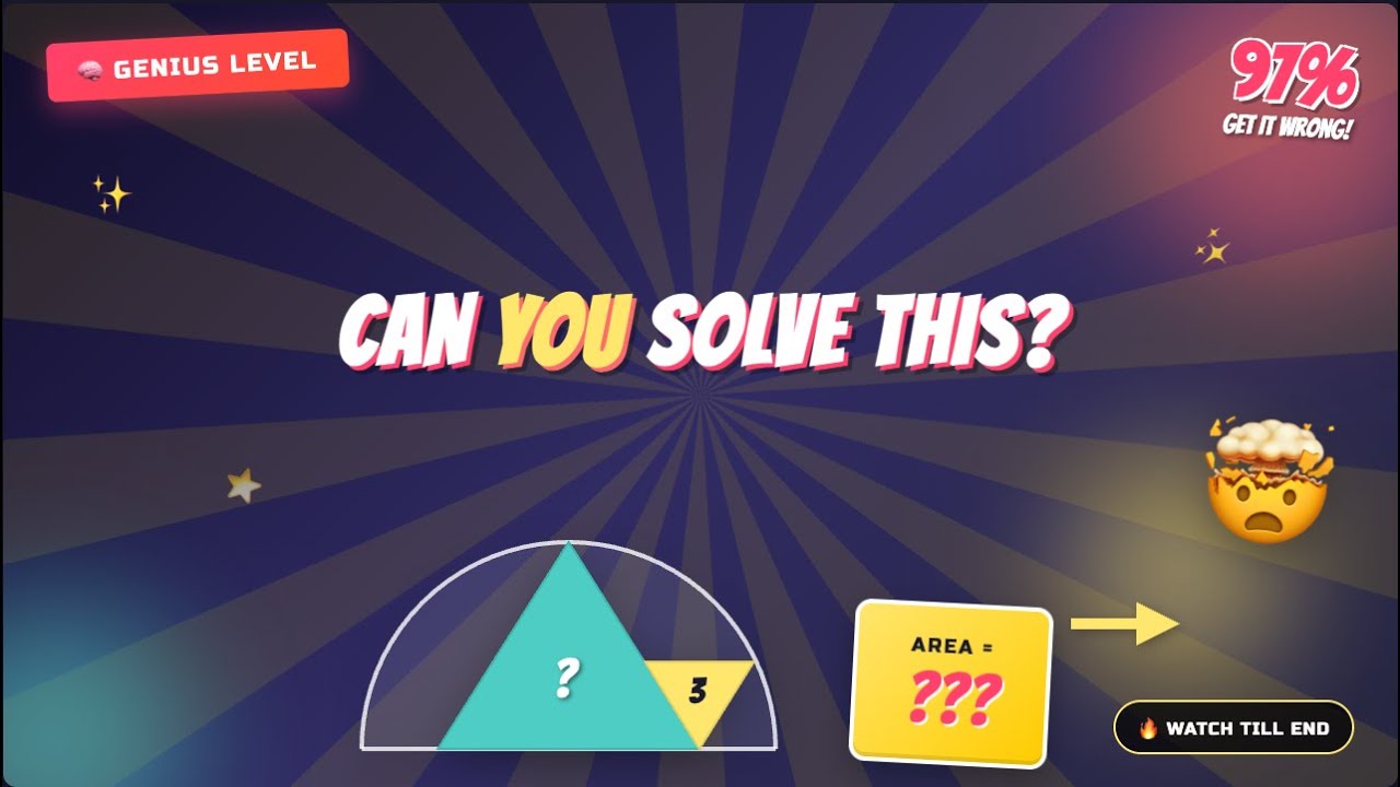 Beautiful Geometry: Find the Missing Triangle Area | Math Olympiad