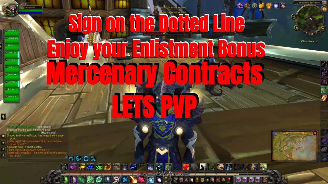 Mercenary Contract Trolling The Horde With Enlistment Bonus