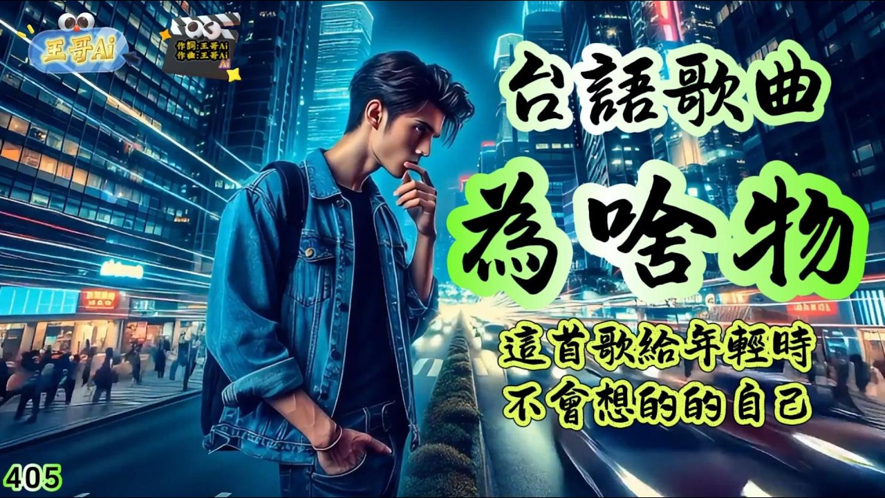 閩南語歌曲(405.為啥物)我舞啥物出頭 我跋啥物筊.燒酒吞落喉  我為啥物目屎流.為啥物 為啥物 為啥物人生看袂透  #王哥Ai #原創歌曲 #閩南語流行歌曲 #台語歌曲 #音樂 #ai歌手