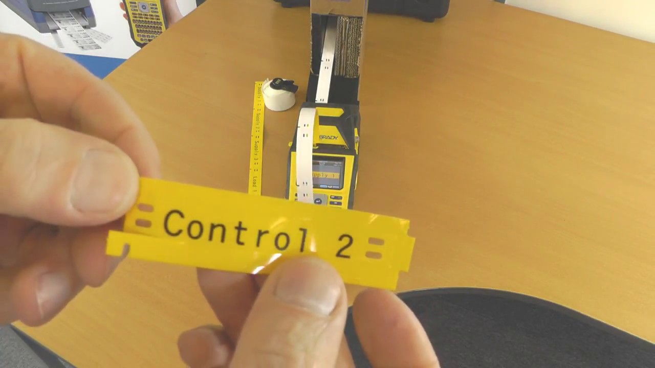 Print Cable Labels from a memory stick on a Brady BMP61