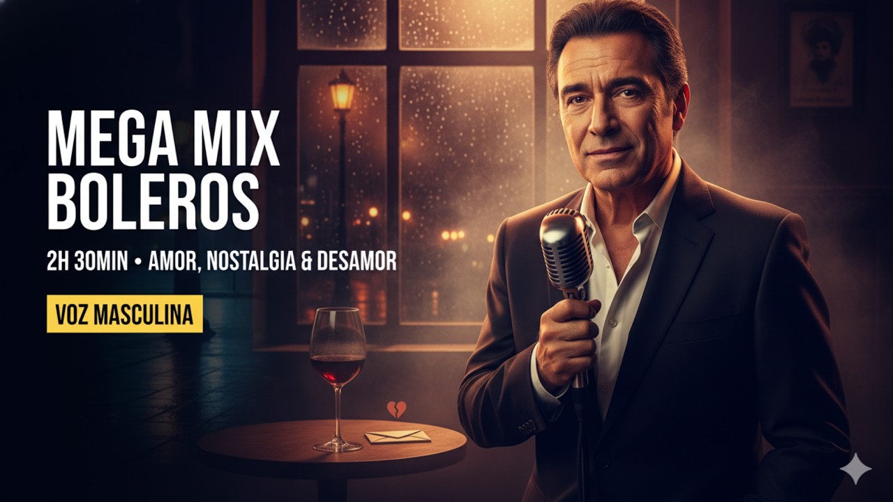 Mega Mix Boleros Románticos (2H 30MIN) Amor, Nostalgia y Desamor | Voz Masculina • Música en Español