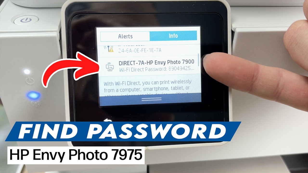 HP Envy Photo 7975 : How to Find the Password