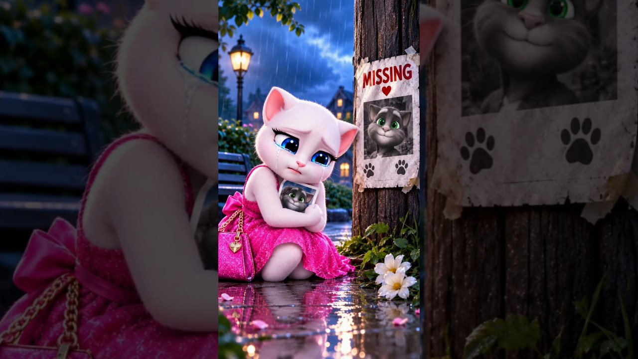 Angela lost tom cosplay my talking Angela 2 😞 #angela2 #tom #sad #emotional #viral #fyp #shorts