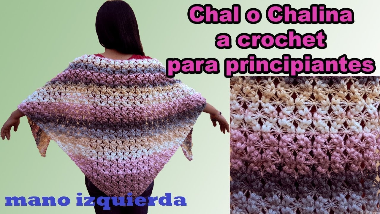 capa triangular a ganchillo - tejido con punto a crochet - parte #1