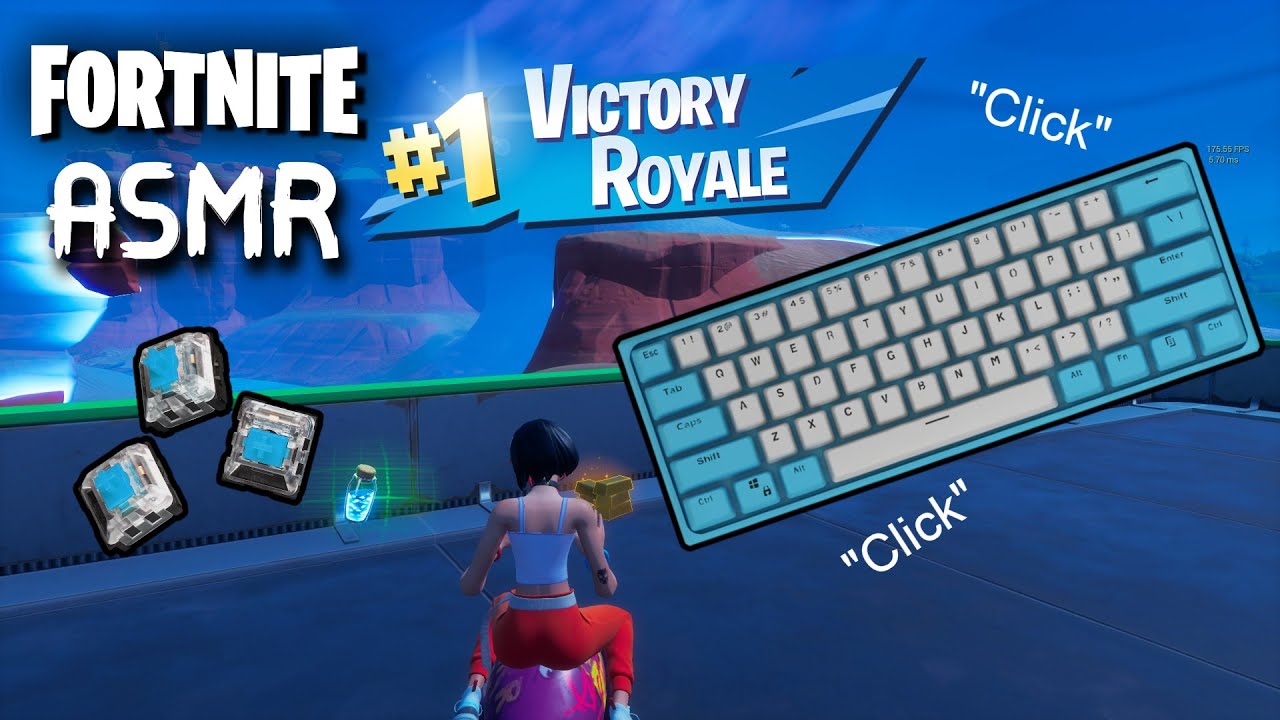 ASMR Gaming | FORTNITE SOLO BLUE SWITCHES CLICKY + No Talking Relaxing 💤