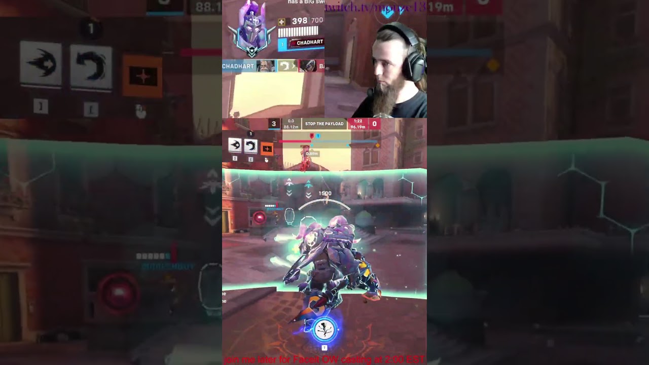 playing Doomfist like a fiddle pt2 #Chadhart #Reinhardt #Overwatch2 #Tank #Twitch