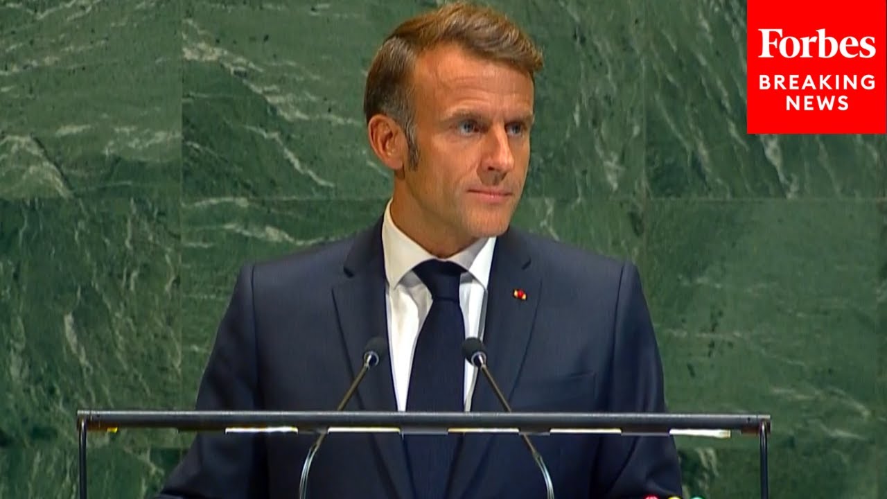 BREAKING: French President Emmanuel Macron Officially Recognizes Palestine During Address To The UN