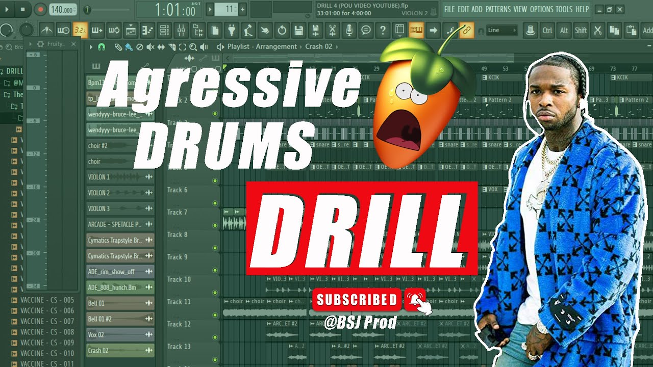 KOMAN OU K FE DRUMS AGRESSIVE POU YON BEAT DRILL🔥🔥🔥 [FL STUDIO TUTORIAL]
