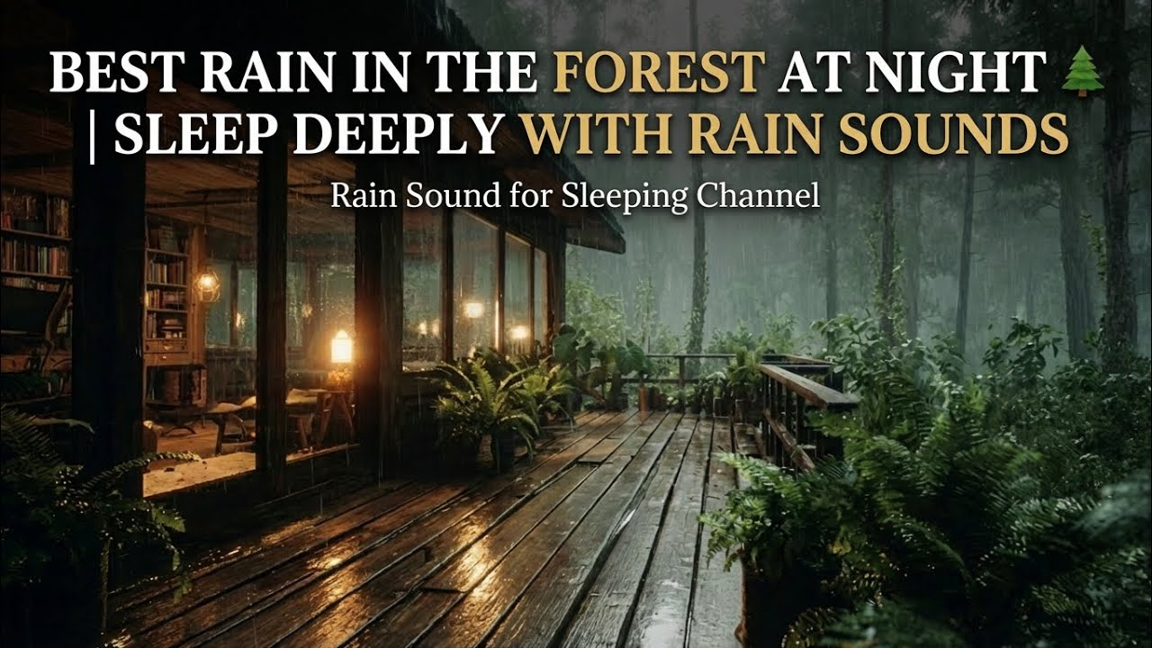 Best Rain in the Forest at Night 🌲 | Sleep Deeply with Rain Sounds..
