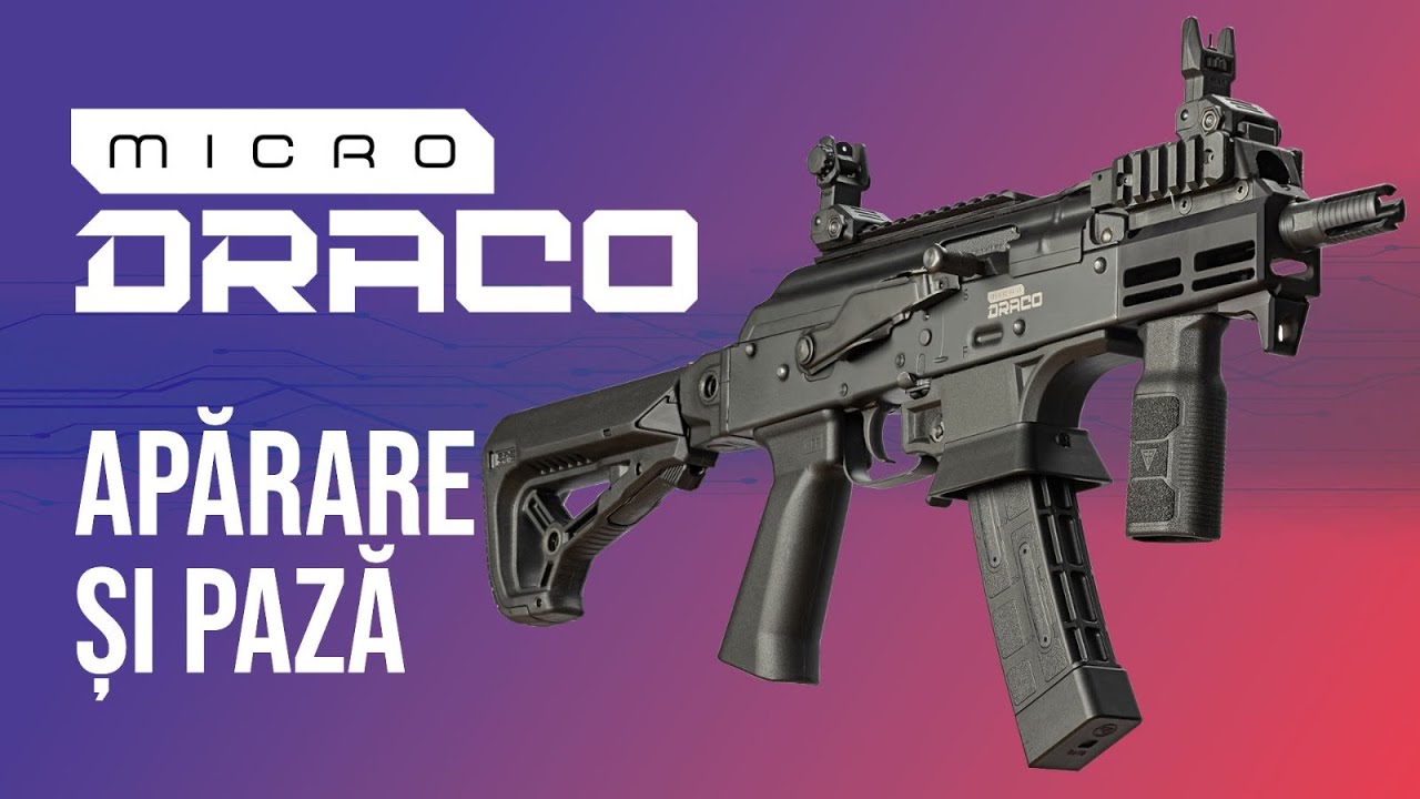 Nou! Micro Draco 9 - pistoale B5, tragere de la umăr pentru apărare și pază, tir, colecție, utilitar