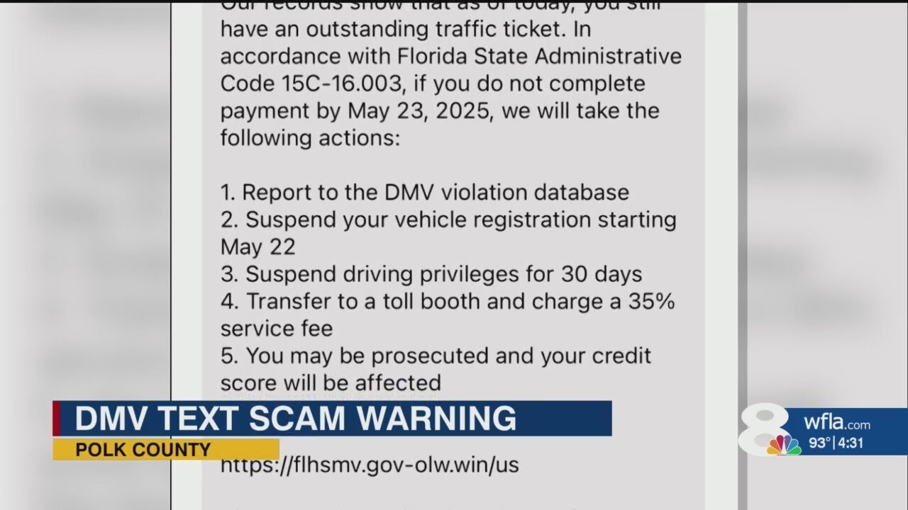 Scammers pose as Florida DMV workers in new text fraud scheme