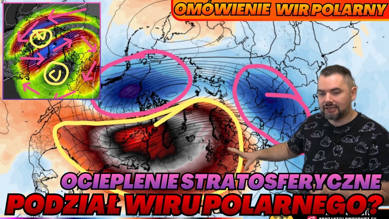 Silne ocieplenie stratosferyczne pod koniec stycznia i podział wiru polarnego w prognozach.Omówienie