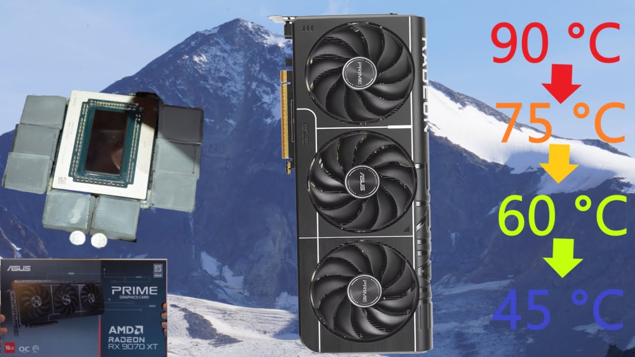 9070 XT undervolt overclock Repasted Repaded Teardown