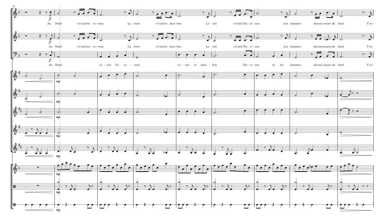 Les Corons - Choir and Brass ensemble