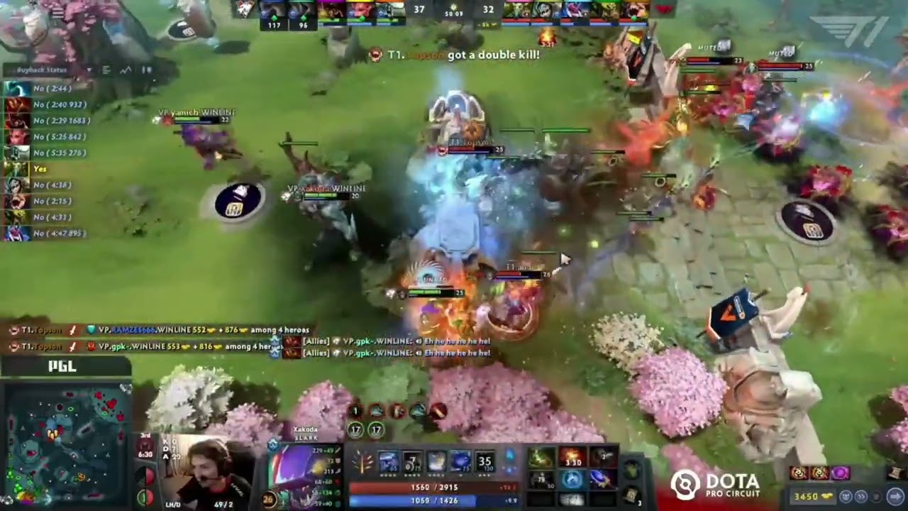 Insane kinetic field catch by T1.Whitemon! T1 VS Virtus Pro - Game 1! #dota2 #lastchancequalifier