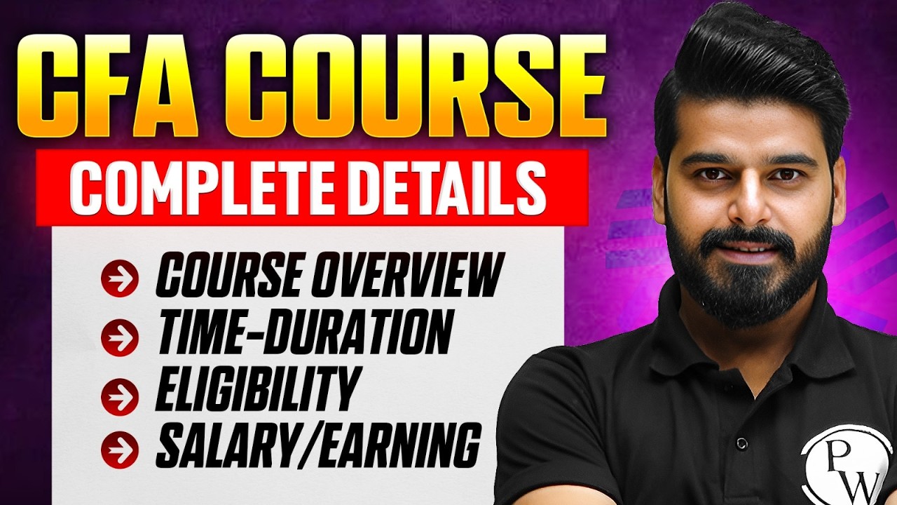 CFA Course Full Details 2026🔥| CFA Kya Hota Hai | Eligibility, Fees, Salary, Jobs & Scope @CFAbyPW