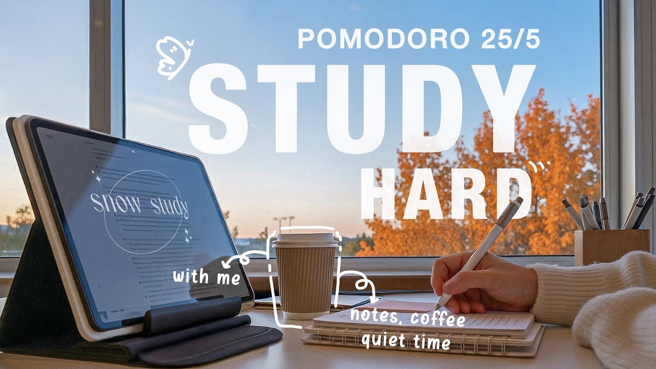 3-HOUR STUDY WITH ME / 🍂 Beautiful Autumn Never Forgot 🌅 / Calm Piano & Nature ⛺ / Pomodoro 50-10
