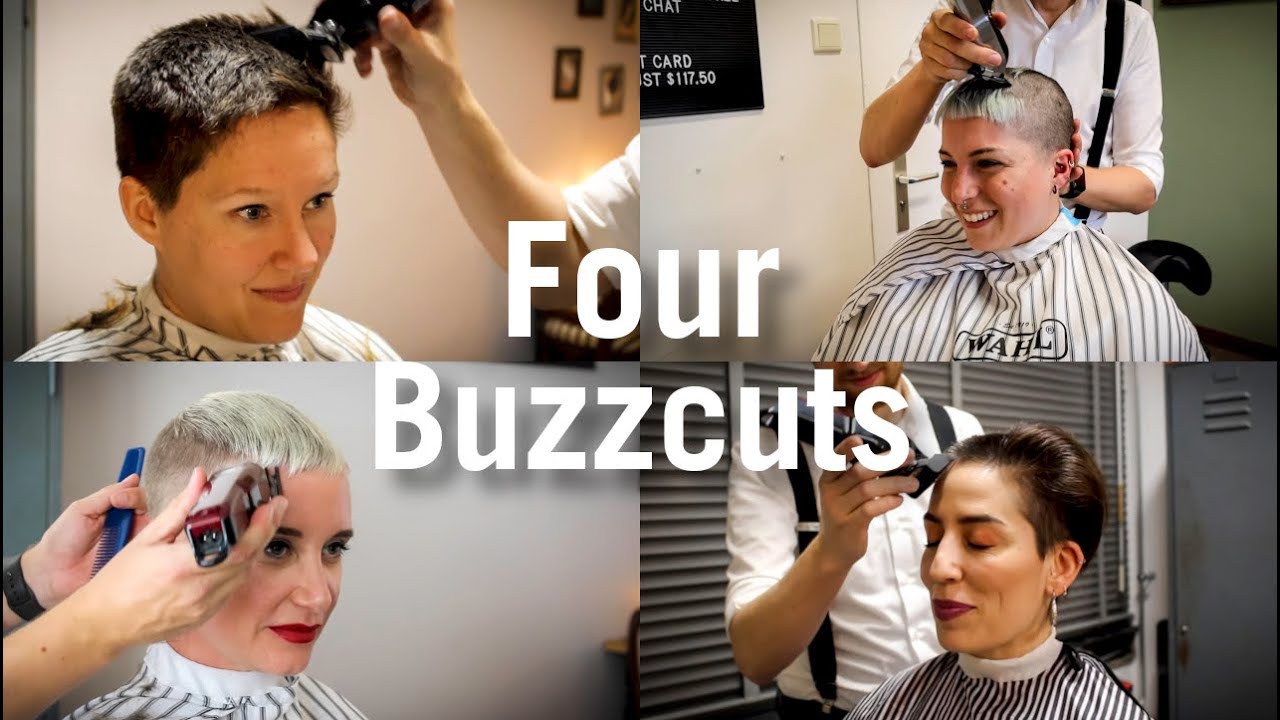 BUZZCUTS! 4 совершенно разные суперкороткие стрижки в одном видео
