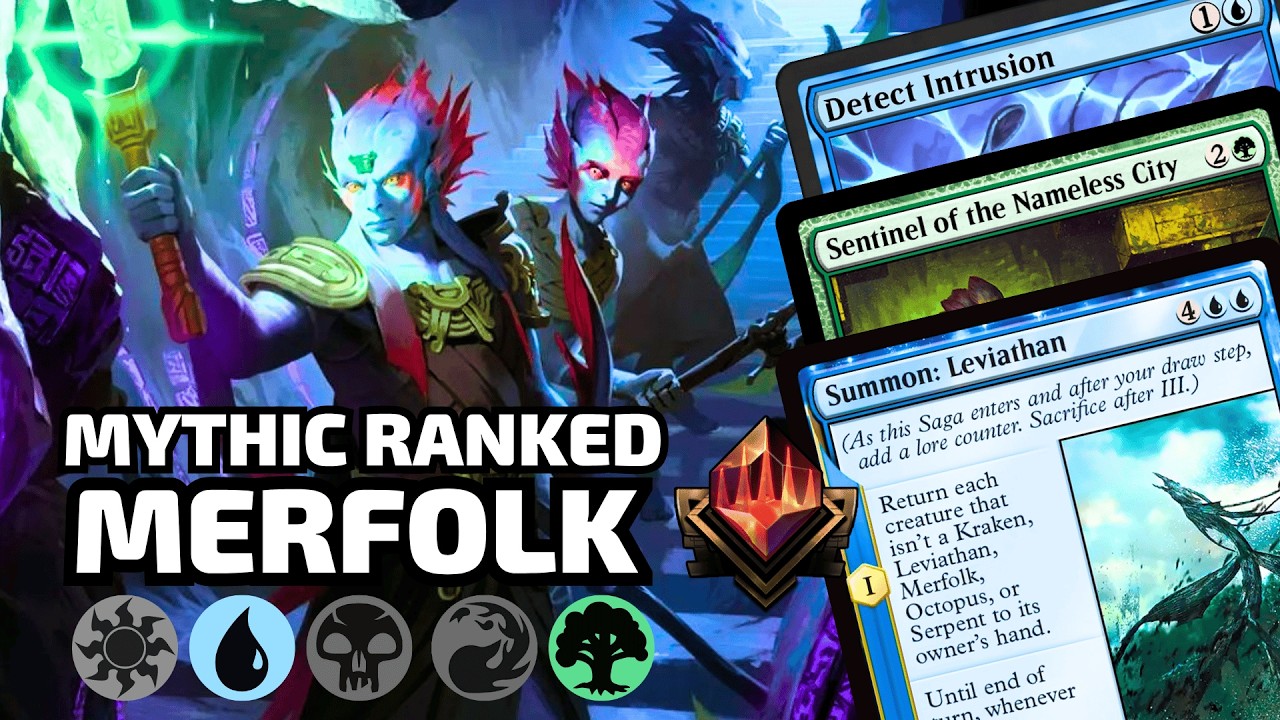 🟢🔵Merfolk STEAL Wins With Leviathans! | MTG Arena Standard Ranked