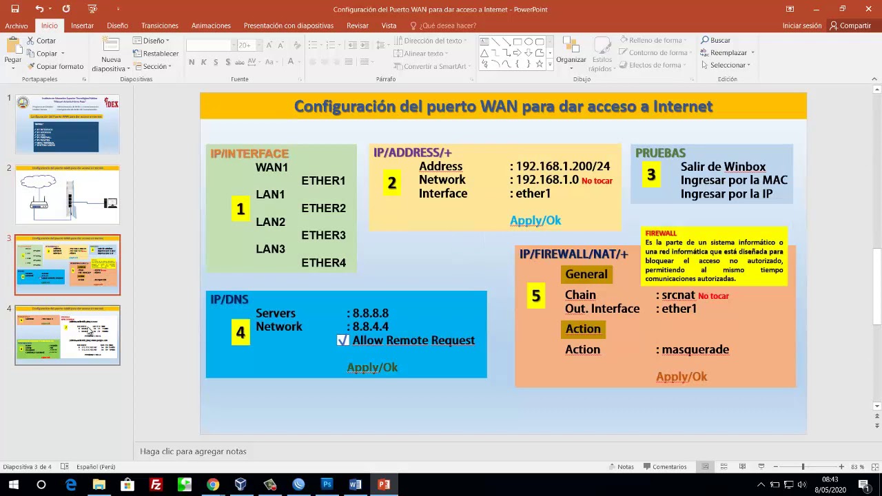 Configuraci&oacute;n del Puerto WAN 01