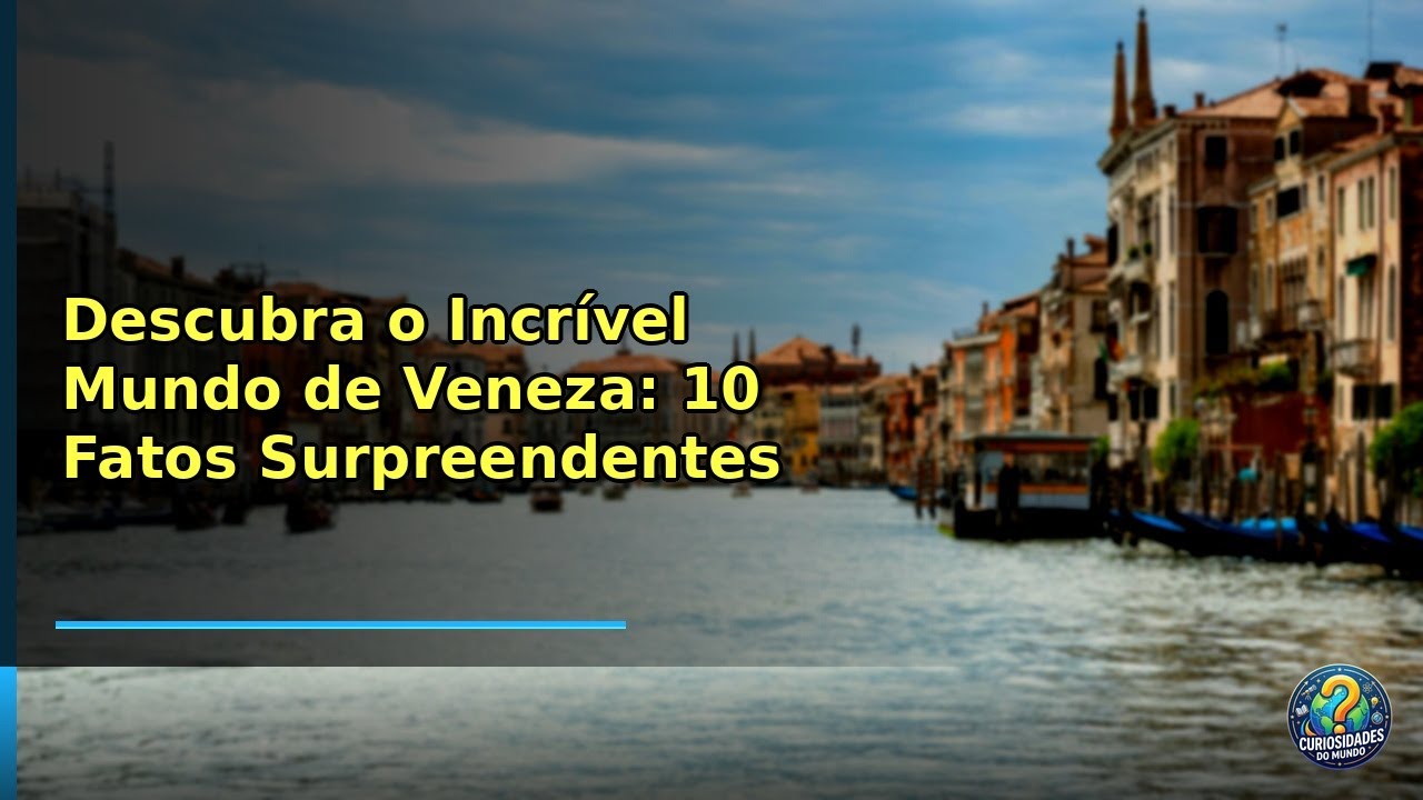 Descubra o Incrível Mundo de Veneza: 10 Fatos Surpreendentes