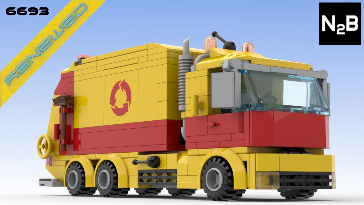 MOC Lego 6693 Recycle Truck remake by N2brick