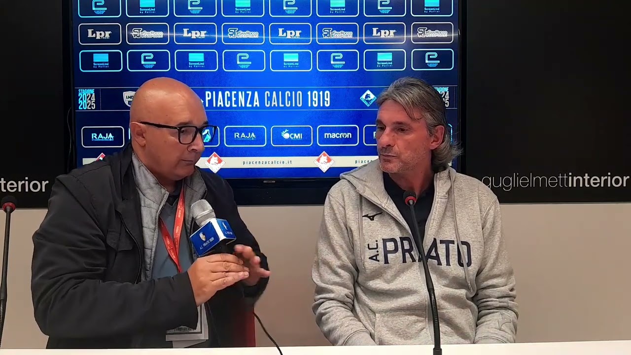 Maurizio Ridolfi e Carmine Parlato, i due allenatori di Piacenza-Prato 4-0