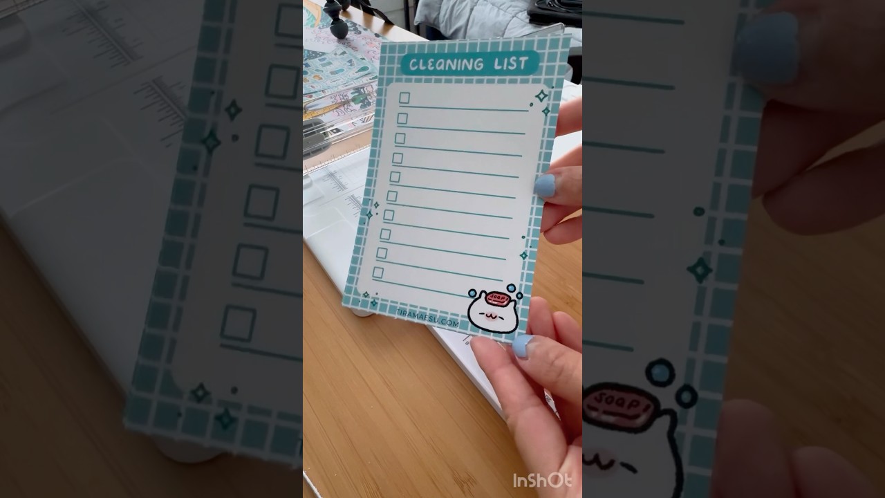 Making and cutting some checklist sheets! 🥰✨ #stationery #handmade #stationeryshop #checklist #diy
