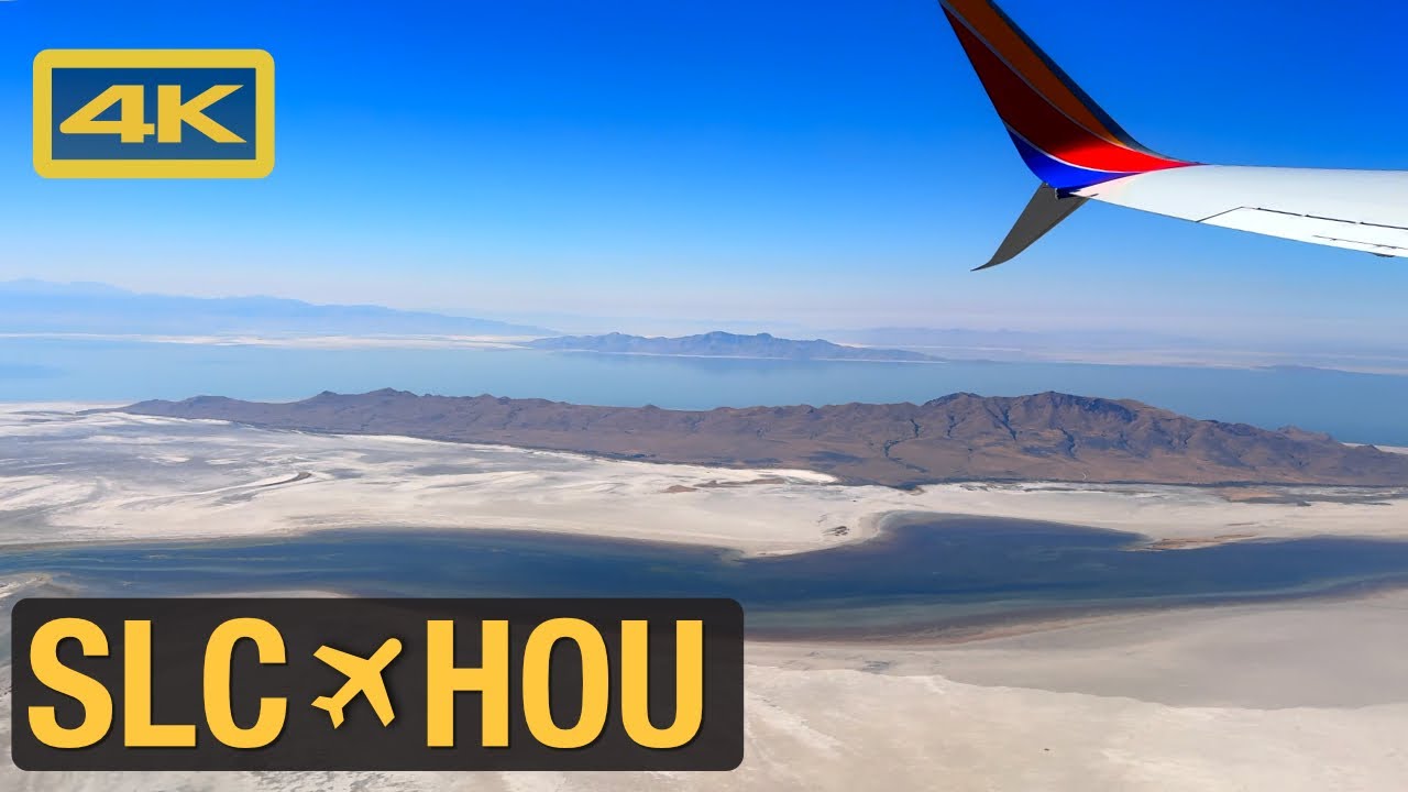 Southwest Airlines Boeing 737-800, Salt Lake City International Airport SLC to Houston Hobby HOU, 4K