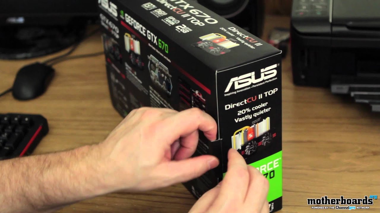 ASUS GeForce GTX 670 DirectCU II Top Edition 2GB Video Card Unboxing