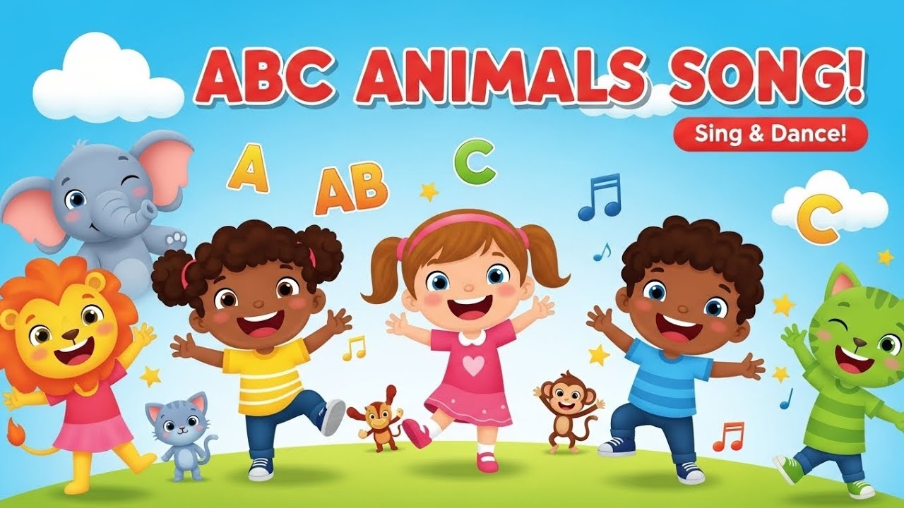 ABC Animals Song 🦁🐘 | Learn Alphabet with Fun Dancing Kids!