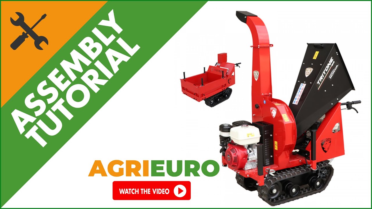 Ceccato Olindo Tritone BIG CINGO Garden Shredder on Tracked Power Barrow - Assembly tutorial