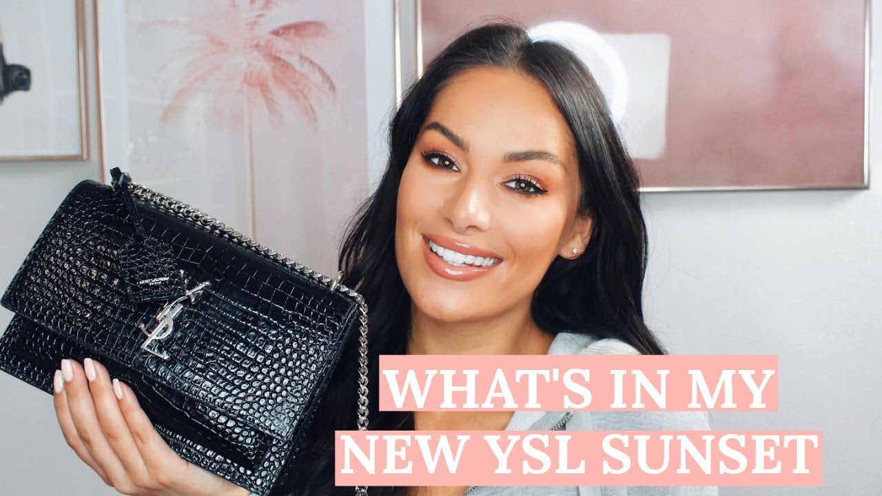 WHAT'S IN MY BAG - SAINT LAURENT SUNSET MEDIUM REVIEW | Beauty's Big Sister
