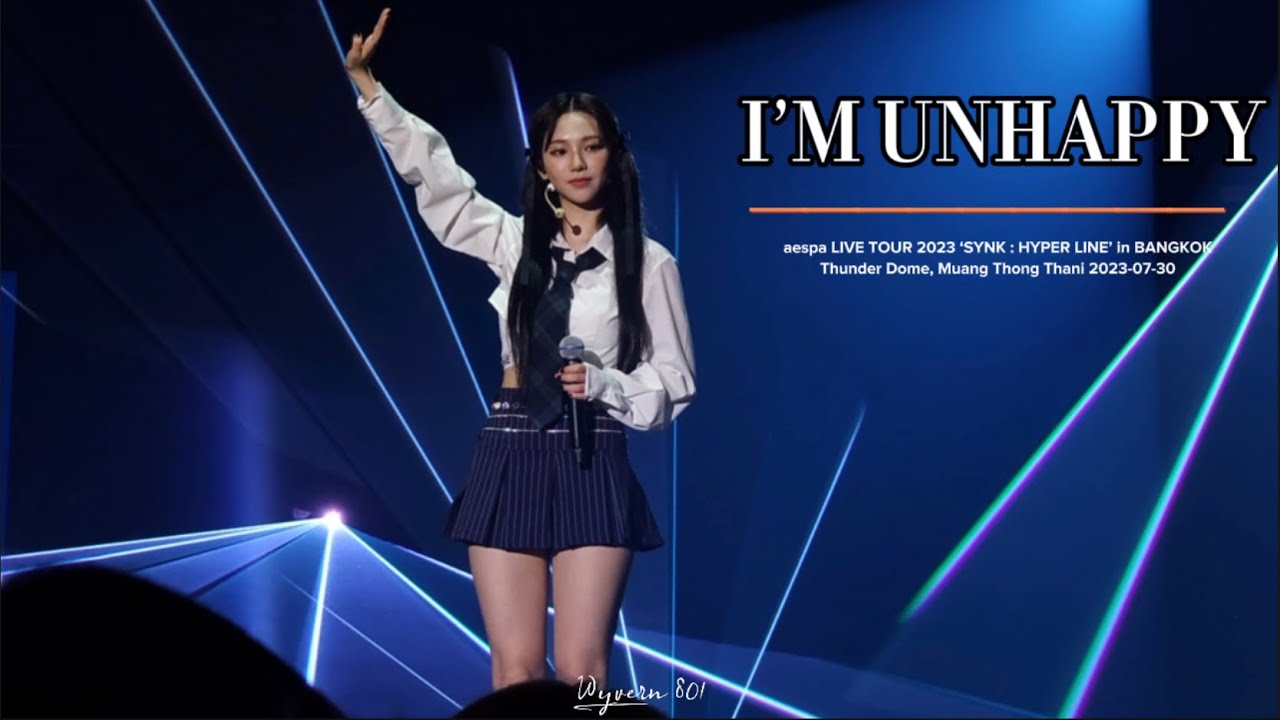 [4K][FANCAM]230730 aespa KARINA - I’M UNHAPPY @ ‘𝗦𝗬𝗡𝗞 : 𝗛𝗬𝗣𝗘𝗥 𝗟𝗜𝗡𝗘’ 𝗶𝗻 𝗕𝗔𝗡𝗚𝗞𝗢𝗞