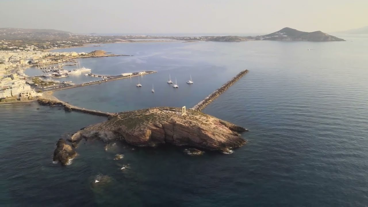 Portara Temple Of Apollo, Naxos, Drone 4K