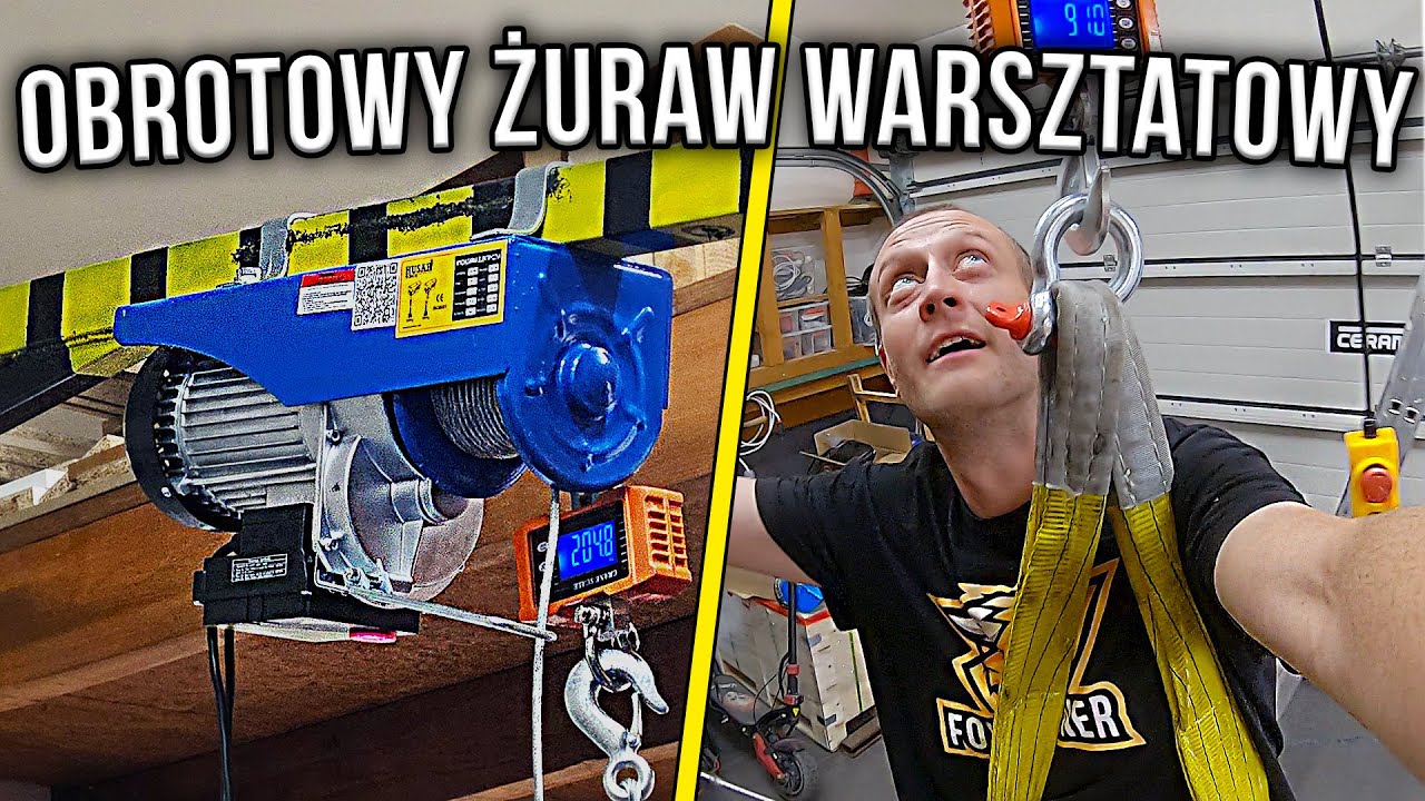 Zbudowałem obrotowy żuraw warsztatowy z wyciągarką i wyrwałem dziurę w ścianie xD - Fox Corner