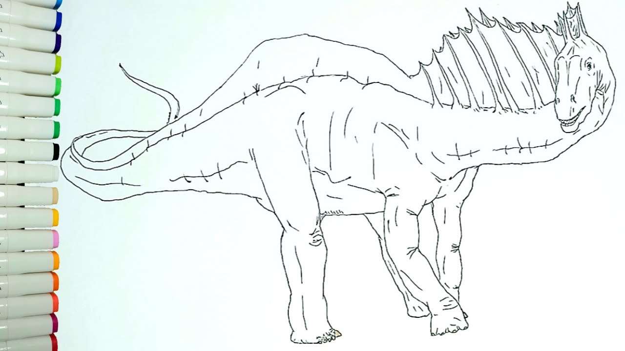 Dinosaur drawing - Amargasaurus