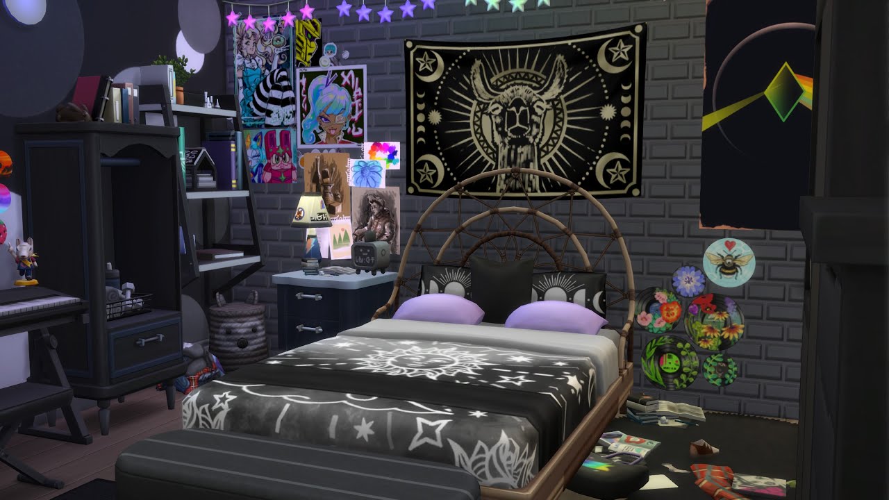 Ep# 443   Alt/Emo/Grunge Teen Room      The Sims 4 Gallery - Rooms