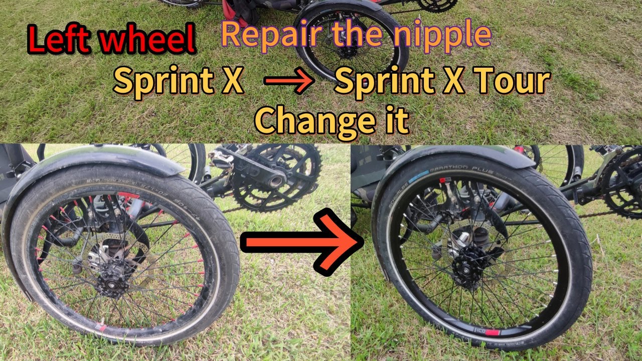 part 1. ICE Sprint X , to  Sprint X Tour   Change ^^  Left wheel #trike #recumbent
