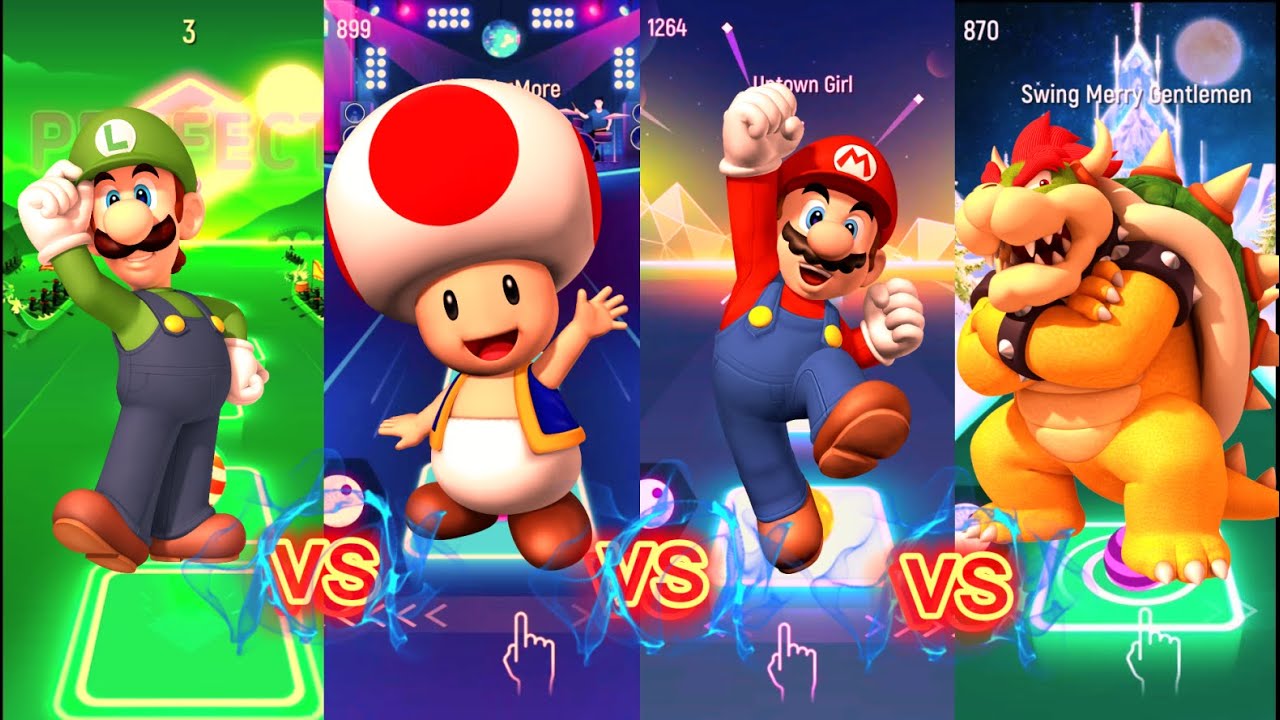 TILES HOP  💥 Mario dance 💥 MUSIC GAMES