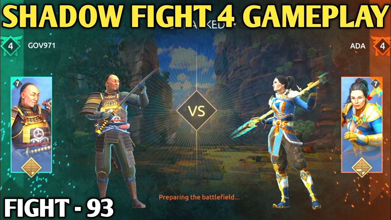 Fight - 93 || shadow fight 4 gameplay || ranked match  || shadow fight 4 || android games