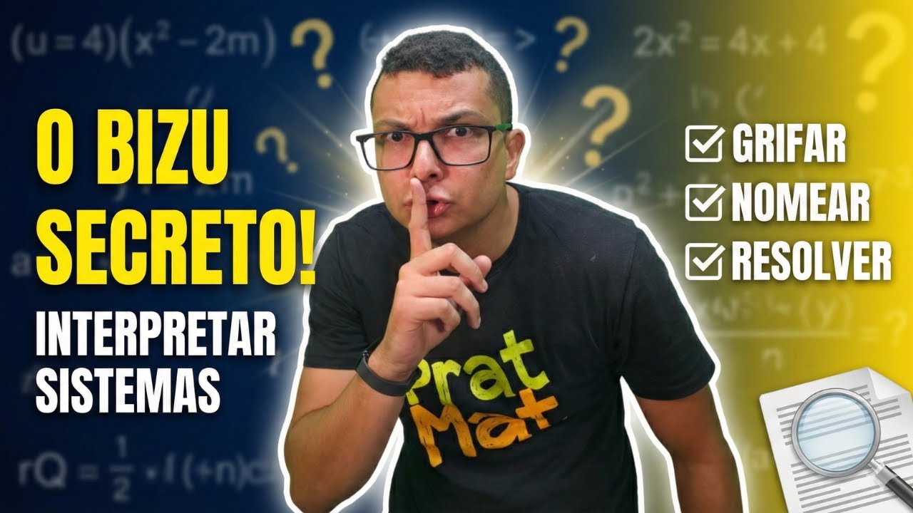Como INTERPRETAR problemas envolvendo SISTEMAS DO 1°GRAU ?!!
