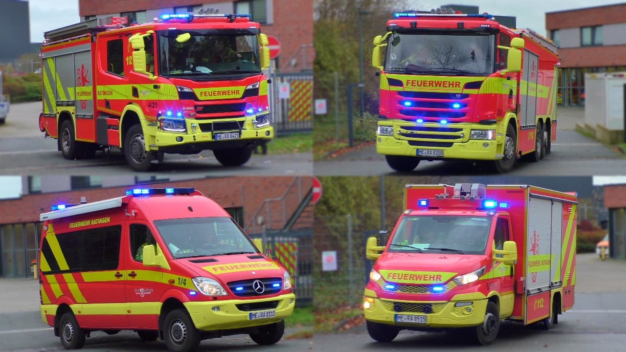 [GTLF & KEF!]  Berufsfeuerwehr Feuerwehr und Rettungsdienst Ratingen auf Einsatzfahrt!