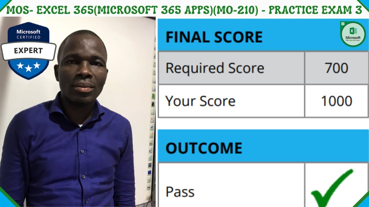 MOS Excel 365 (MO-210) Practice Exam 3 | Boost Your Microsoft 365 Apps Certification!