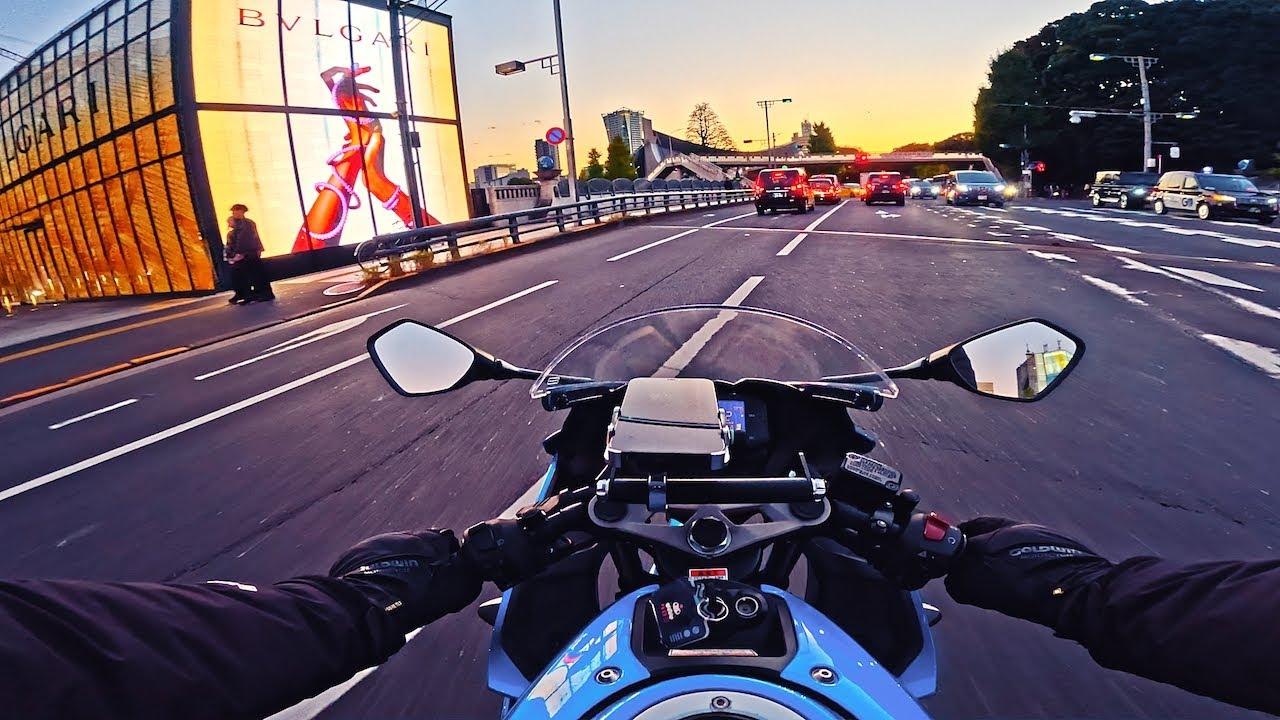 TOKYO 4K MOTORCYCLE RIDE : POV GOPRO CINEMATIC JAPAN SUZUKI SPORTBIKE RIDING 125