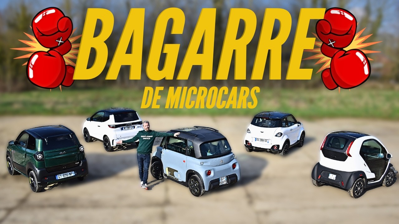 Les ennemies de la Citro&euml;n AMI ! MAXI comparatif de 5 MINI voitures &eacute;lectriques sans permis