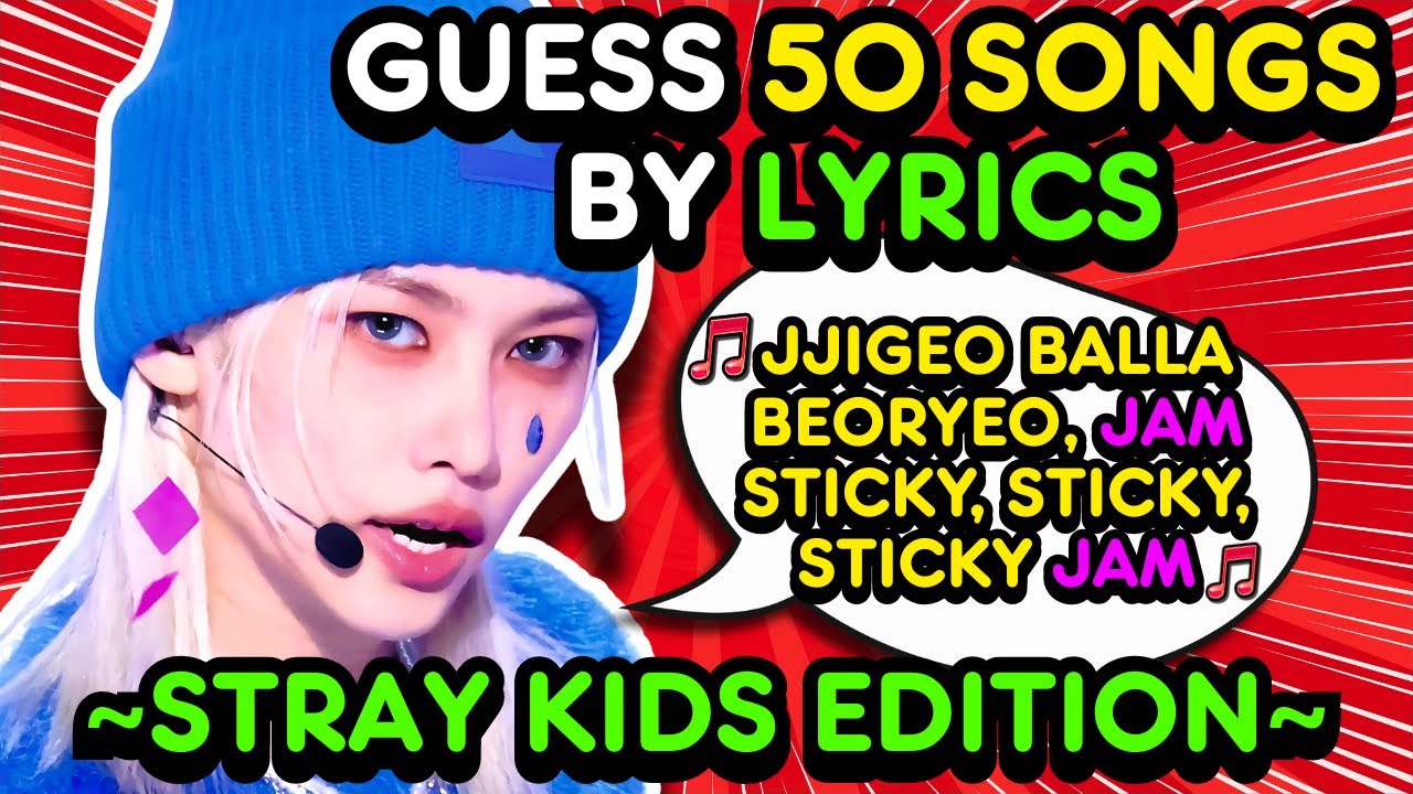 🌟 Guess The 50 STRAY KIDS Songs By The LYRICS 🔤 | STRAY KIDS QUIZ ❤️🖤