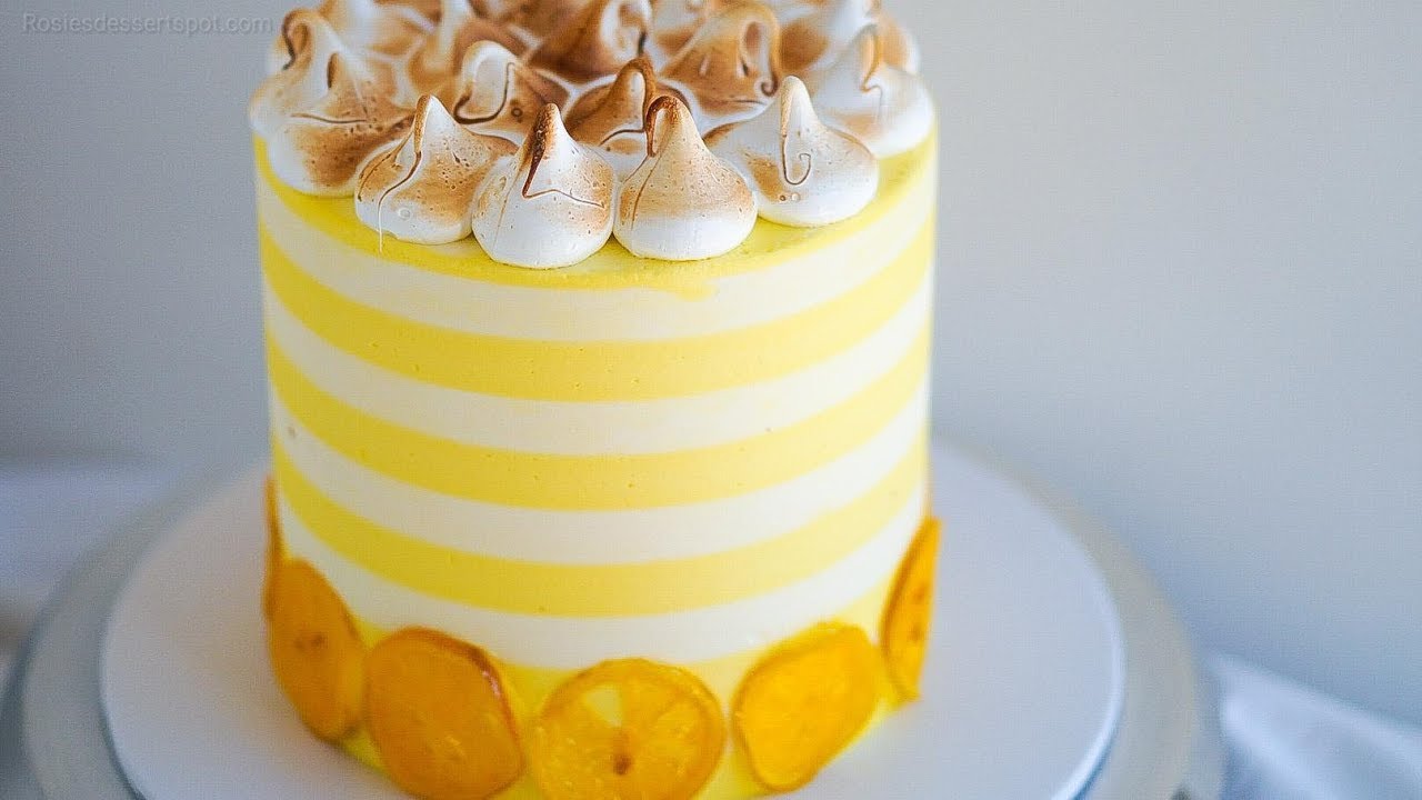 Lemon Cake Decorating Design- Rosie's Dessert Spot