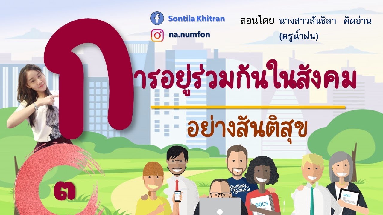 วิชา สังคมศึกษา ป.2 หน่วย 3 การอยู่ร่วมกันในสังคมอย่างสันติสุข